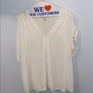 Michael Kors blouse- cut out shoulders petite M